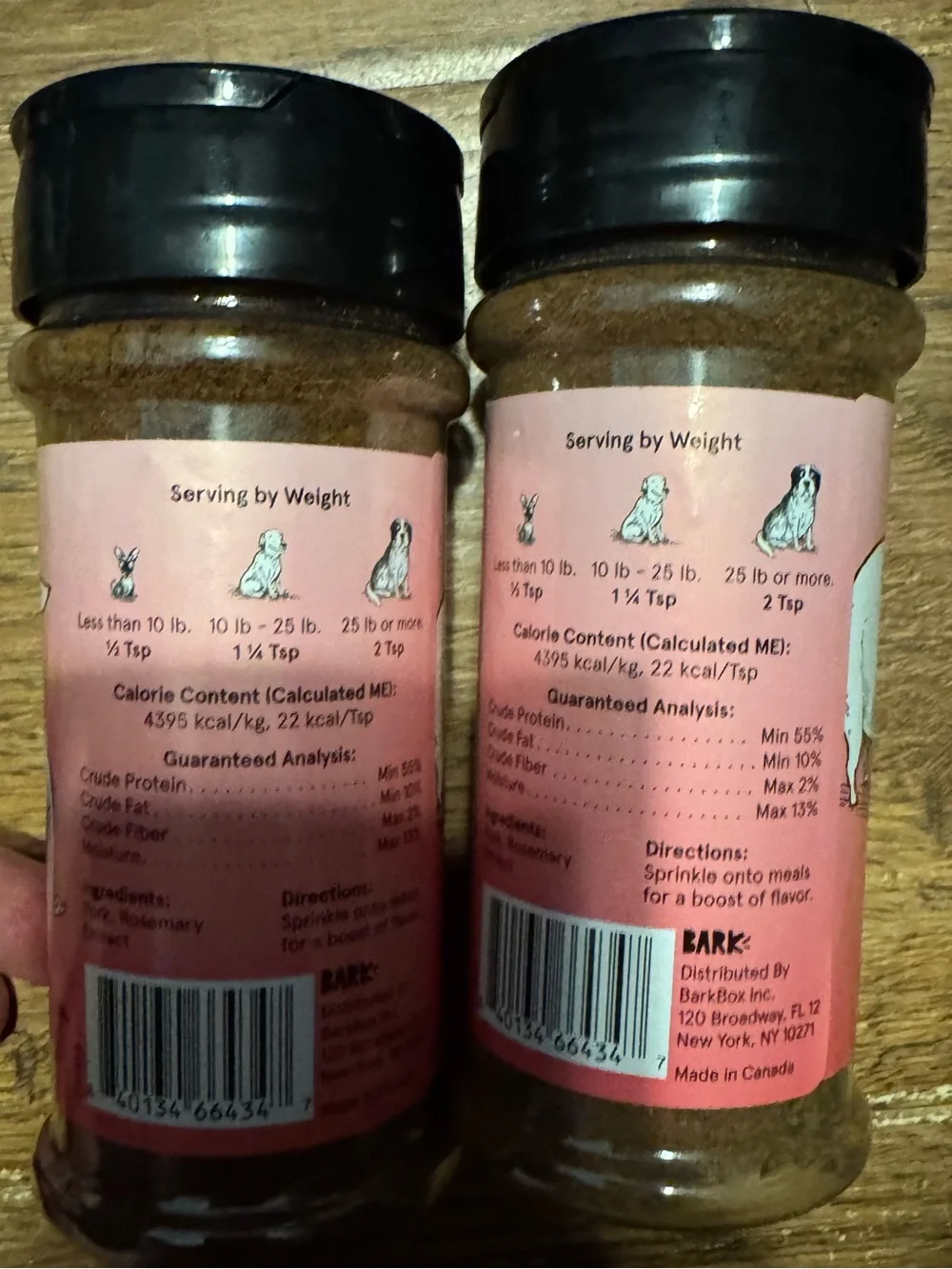 BARK Box BARK Wham Bam Thank You Ham Dog Topper Lot of 2 NEW sealed bottles